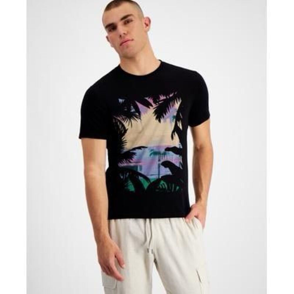 INC Men's Silhouette T-Shirt Created for Macy's - Blue Coast Size S